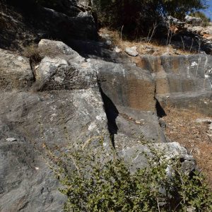 Hasançavuşlar Quarry E10D. Worked face and pick marks