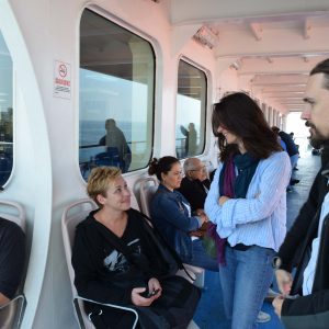 On the ferry boat